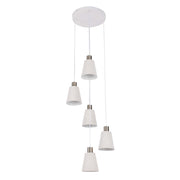 Modern White Speckled & Antique Bronze Cone Pendant Light, E27 (1, 3 & 5-Light Options)