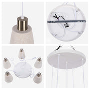 Modern White Speckled & Antique Bronze Cone Pendant Light, E27 (1, 3 & 5-Light Options)