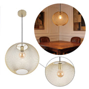 Modern Gold Wire Mesh Globe Pendant Light, E27 (40cm & 48cm Options)