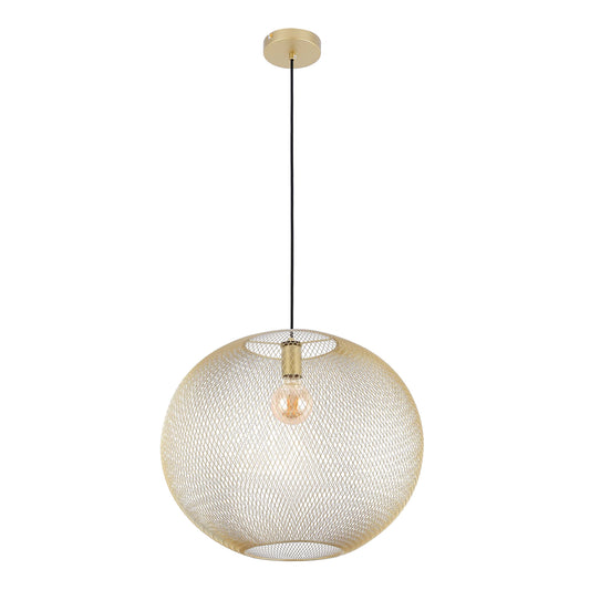 Modern Gold Wire Mesh Globe Pendant Light, E27 (40cm & 48cm Options)