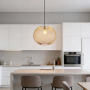 Modern Gold Wire Mesh Globe Pendant Light, E27 (40cm & 48cm Options)