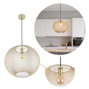 Modern Gold Wire Mesh Globe Pendant Light, E27 (40cm & 48cm Options)