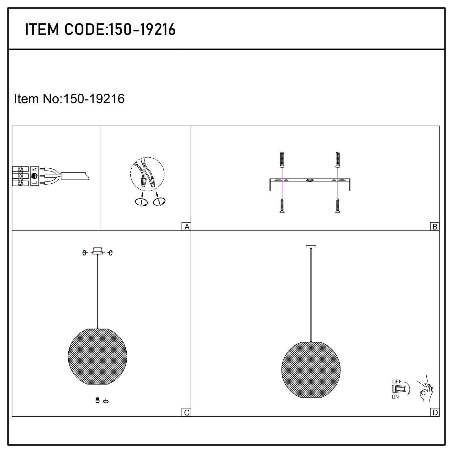 Modern Gold Wire Mesh Globe Pendant Light, E27 (40cm & 48cm Options)
