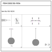 Modern Gold Wire Mesh Globe Pendant Light, E27 (40cm & 48cm Options)