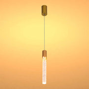 Modern 6W Bubble Crystal Cylinder LED Pendant Light, 3000K