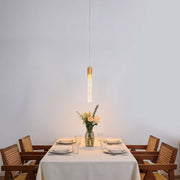 Modern 6W Bubble Crystal Cylinder LED Pendant Light, 3000K