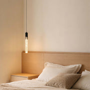Modern 6W Bubble Crystal Cylinder LED Pendant Light, 3000K