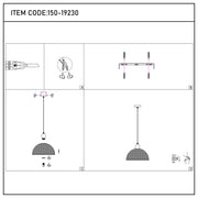 Industrial Black Wire Mesh Dome Pendant Light with Wood Accent, E27