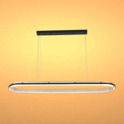 Modern Black & Gold Linear LED Island Pendant, 120cm 3000K