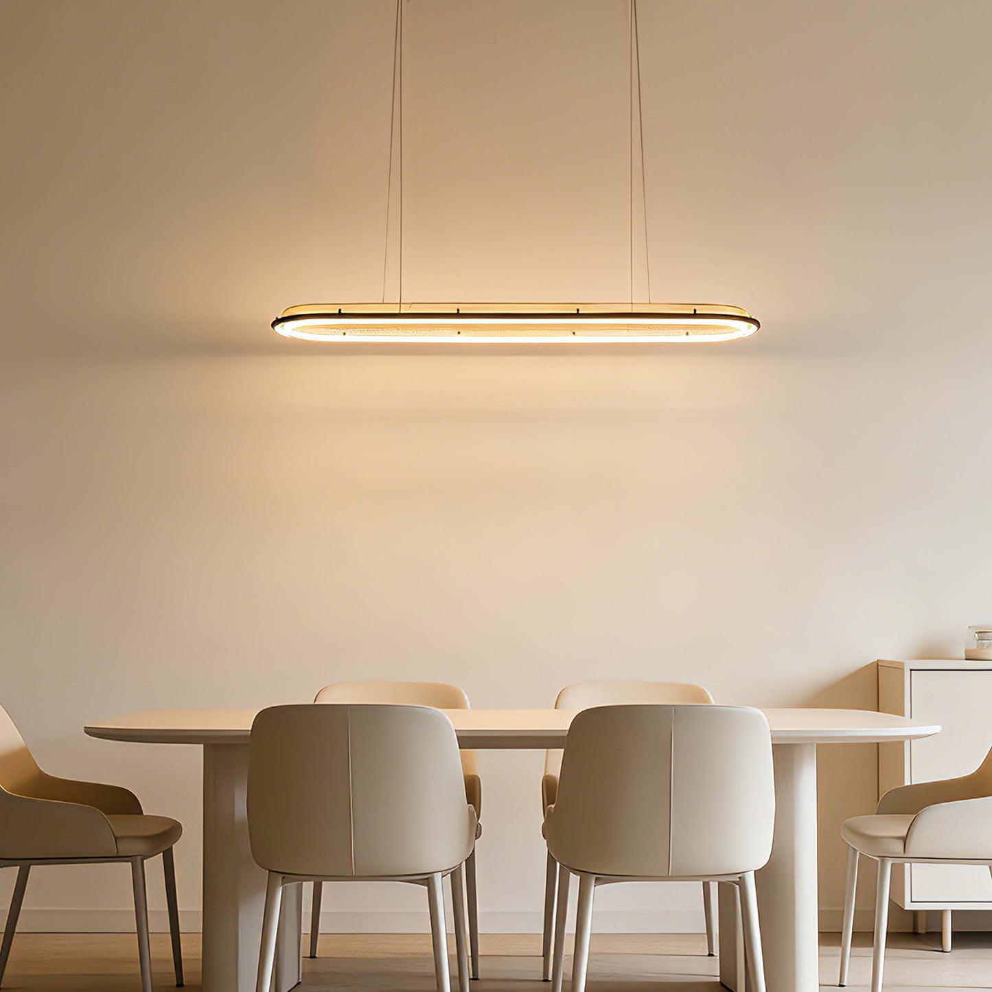 Modern Black & Gold Linear LED Island Pendant, 120cm 3000K