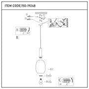 Modern Smoked Grey Textured Glass Pendant Light, E27 Dimmable
