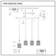 Industrial Mesh Cylinder Pendant Light, 1 & 4-Light E27 Dimmable