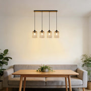 Industrial Mesh Cylinder Pendant Light, 1 & 4-Light E27 Dimmable