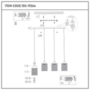 Industrial Mesh Cylinder Pendant Light, 1 & 4-Light E27 Dimmable