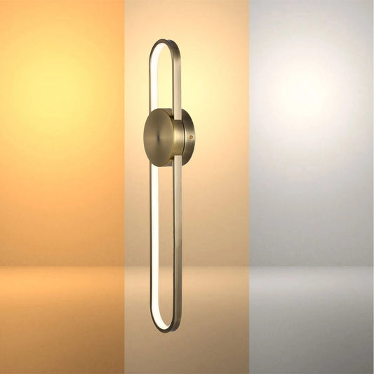 Antique Brass Elliptical 3CCT LED Wall Light