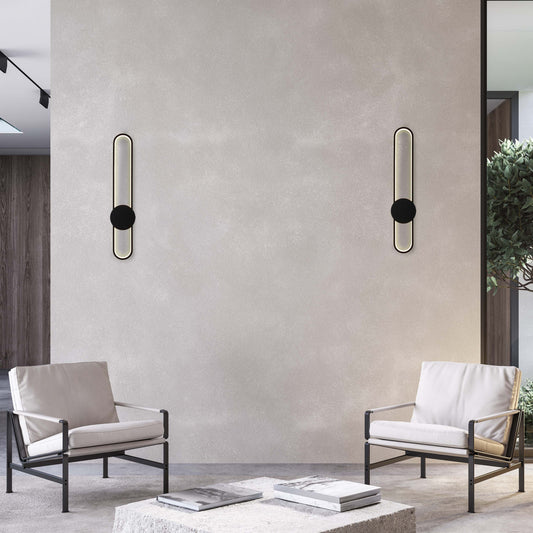 Black LED Wall Lamp 60x9cm 20W 3CCT