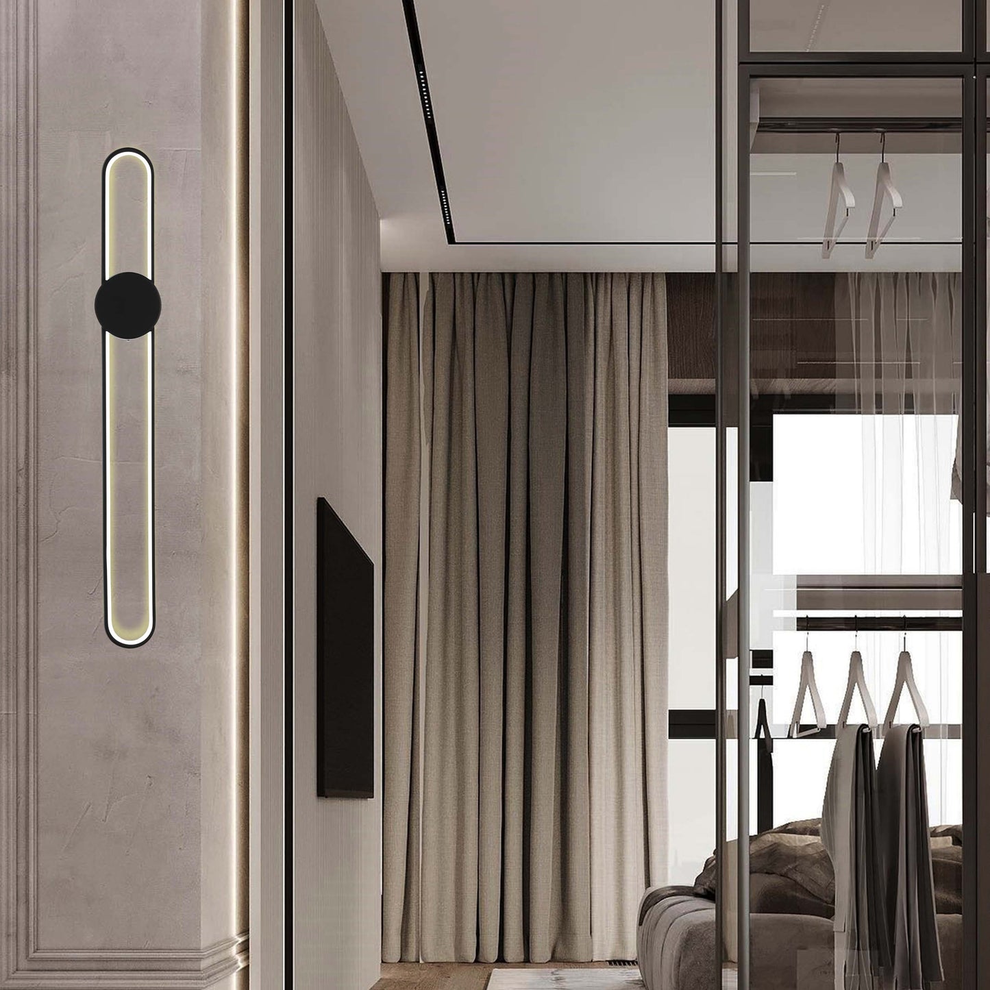 Modern Linear LED Wall Sconce, 3CCT Selectable Light (60cm / 90cm)