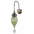 Moroccan Style Antique Brass Glass Oriental Wall Light E27