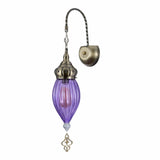 Moroccan Style Antique Brass Glass Oriental Wall Light E27