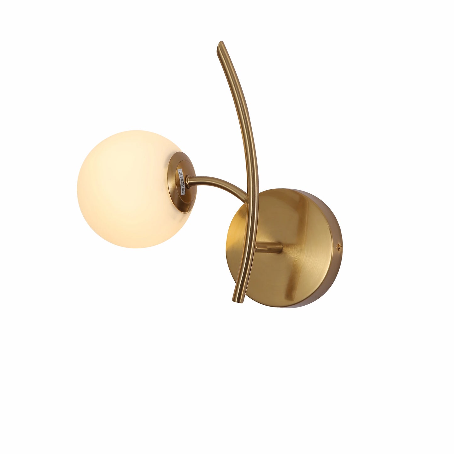 Gold Aluminium Bronze Metal Opal Glass Globe Wall Light G9 Fitting