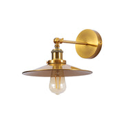 Hinged Funnel Flat Step Antique Brass | Bronze | Gold Finish Metal Wall Light