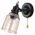 Glass Cone Wall Light Adjustable with Pull Down Switch