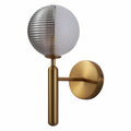 Minimal Striped Reeded Clear-Opal Globe Wall Light
