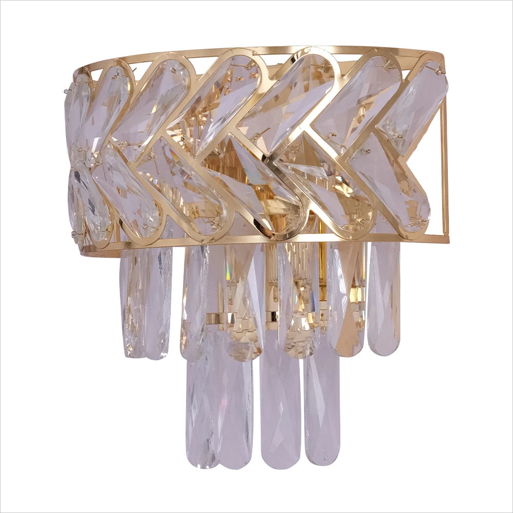 Herringbone Crystal Chandelier Wall Light