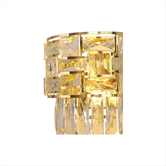 Basketweave Crystal Chandelier Wall Light