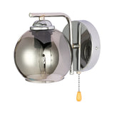 L-Shape Dome Glass Wall Light E27 with Pull Down Switch