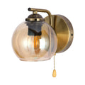 L-Shape Dome Glass Wall Light E27 with Pull Down Switch