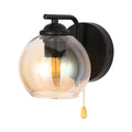 L-Shape Dome Glass Wall Light E27 with Pull Down Switch