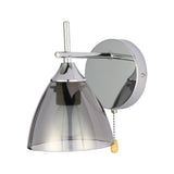 Modern Cone Glass Wall Light E27 with Pull Down Switch