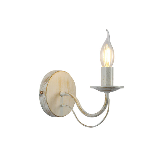 White Rice Metal Wall Light E14 Fitting