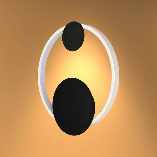 Phobos and Deimos LED Wall Light Black White 3000K 18W