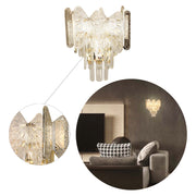 Elegant Gold Crystal Wall Sconce, 3-Light E14 Dimmable