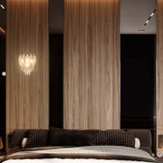 Elegant Gold Crystal Wall Sconce, 3-Light E14 Dimmable