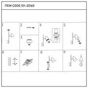 Modern Black & Brass Wall Sconce, 1-Light GU10 Dimmable