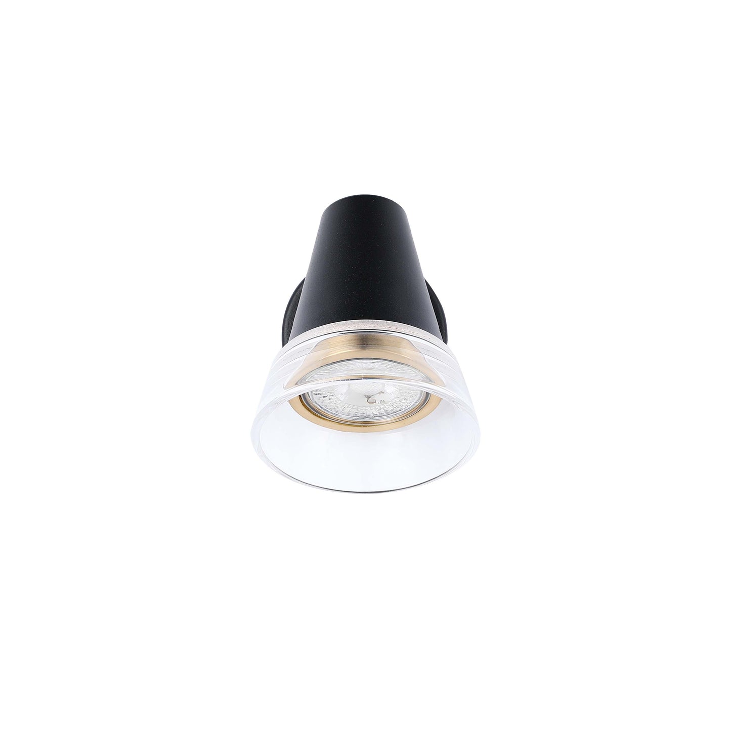 Modern Black & Brass Wall Sconce, 1-Light GU10 Dimmable
