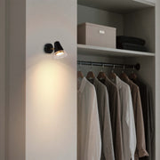 Modern Black & Brass Wall Sconce, 1-Light GU10 Dimmable