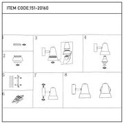 Modern Black & Brass Wall Sconce, 1-Light GU10 Dimmable