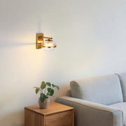 Luxury Brass & Clear Glass Globe Wall Sconce, G9 Dimmable