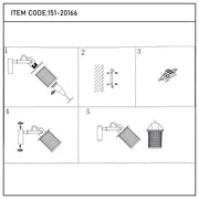 Industrial Black & Antique Brass Mesh Wall Sconce, E14 Dimmable