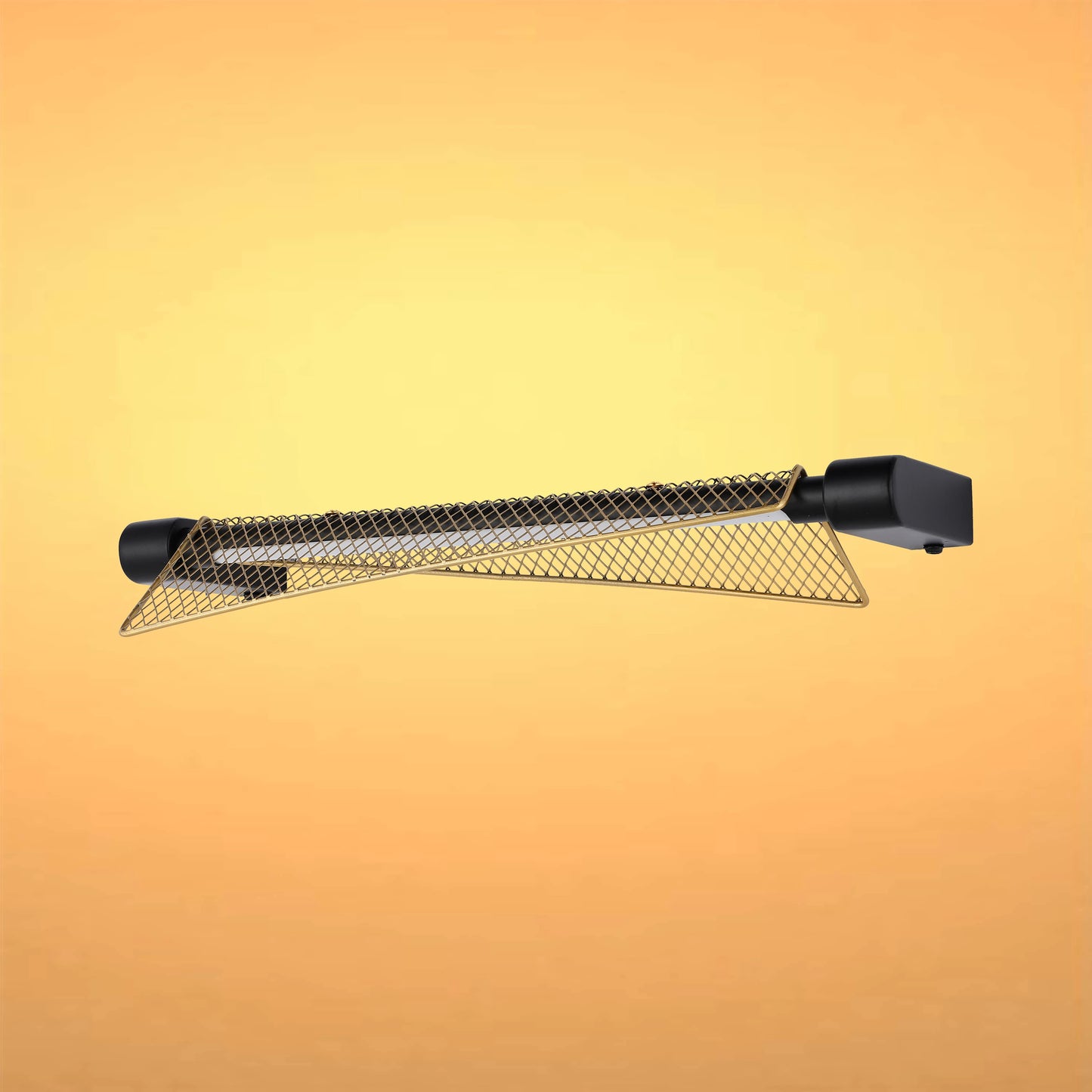 Gold Crisscross Wall Light – 390mm Width, Integrated 4.5W LED, 3000K Warm White