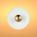 Modern Circular LED Wall Sconce with Gold Accent (White, Pink, Blue), 6W 3000K