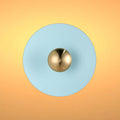 Modern Circular LED Wall Sconce with Gold Accent (White, Pink, Blue), 6W 3000K