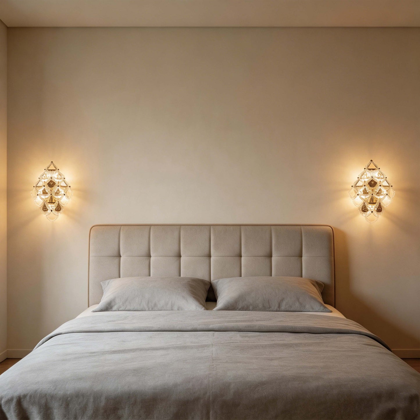 Luxury Gold Crystal Wall Light M2123, 5-Light E14 Sconce