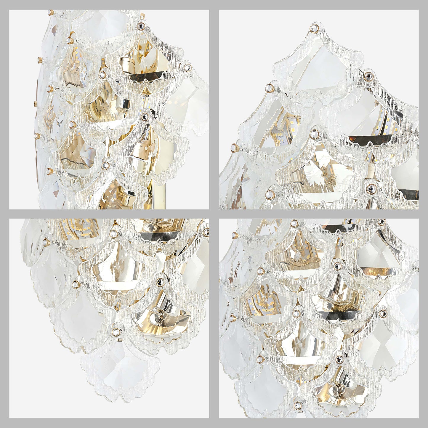 Luxury Gold Crystal Wall Light M2123, 5-Light E14 Sconce