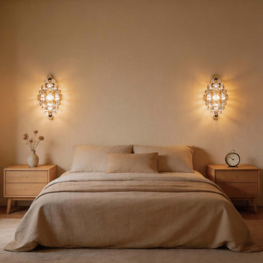 Luxury Gold Crystal Wall Sconce M2158, 4-Light E14