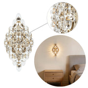 Luxury Gold Crystal Wall Sconce M2158, 4-Light E14